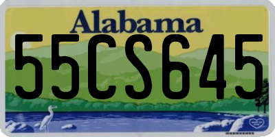 AL license plate 55CS645