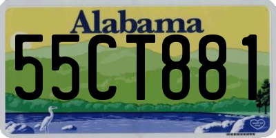 AL license plate 55CT881