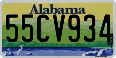 AL license plate 55CV934