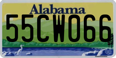 AL license plate 55CW066