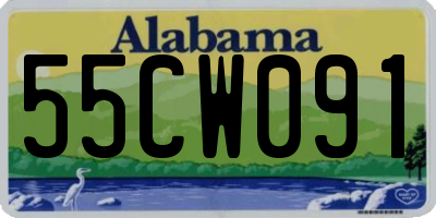 AL license plate 55CW091