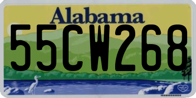 AL license plate 55CW268