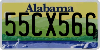 AL license plate 55CX566