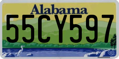 AL license plate 55CY597
