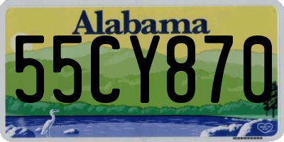 AL license plate 55CY870