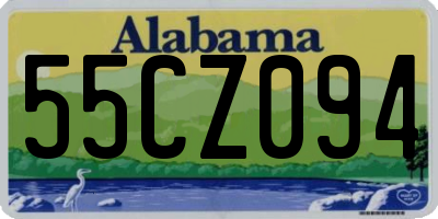 AL license plate 55CZ094