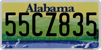 AL license plate 55CZ835