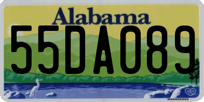 AL license plate 55DA089