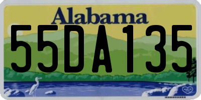 AL license plate 55DA135