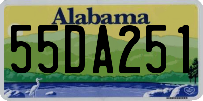 AL license plate 55DA251
