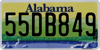 AL license plate 55DB849