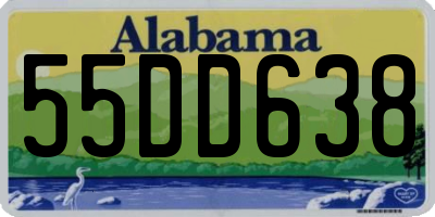 AL license plate 55DD638