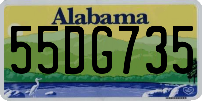 AL license plate 55DG735