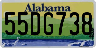 AL license plate 55DG738