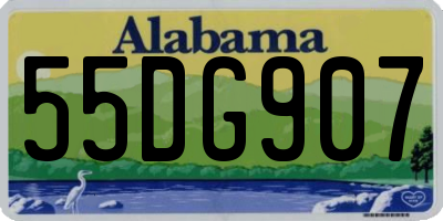 AL license plate 55DG907