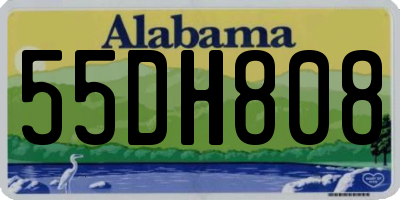 AL license plate 55DH808