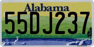 AL license plate 55DJ237