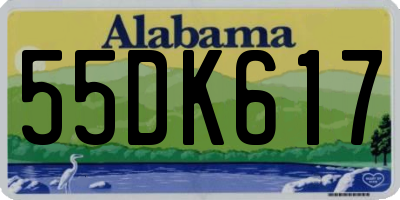 AL license plate 55DK617