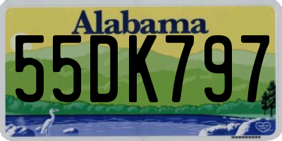 AL license plate 55DK797