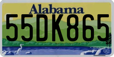 AL license plate 55DK865