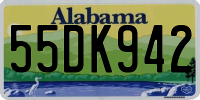 AL license plate 55DK942