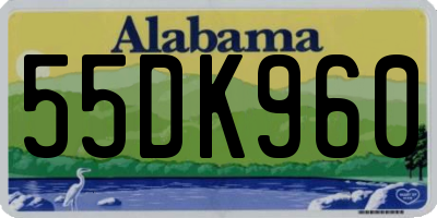 AL license plate 55DK960