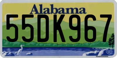 AL license plate 55DK967