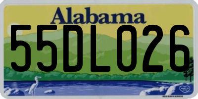 AL license plate 55DL026