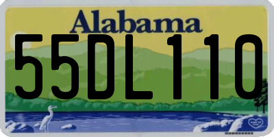 AL license plate 55DL110