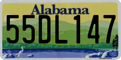 AL license plate 55DL147