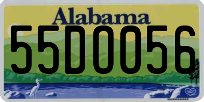 AL license plate 55DO056