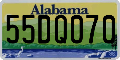 AL license plate 55DQ070