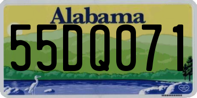 AL license plate 55DQ071