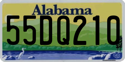 AL license plate 55DQ210
