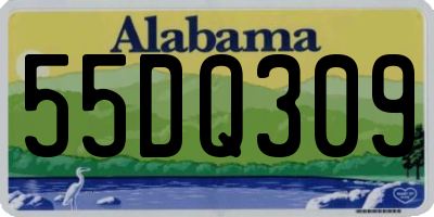 AL license plate 55DQ309