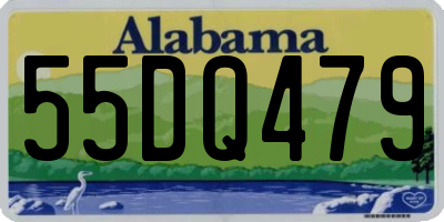 AL license plate 55DQ479