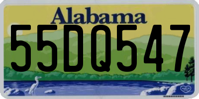 AL license plate 55DQ547
