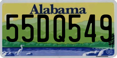 AL license plate 55DQ549