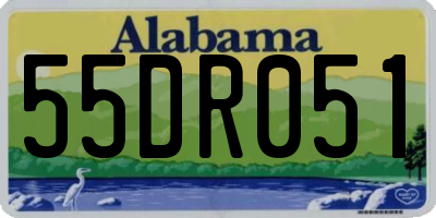 AL license plate 55DR051