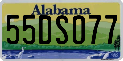 AL license plate 55DS077