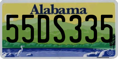 AL license plate 55DS335