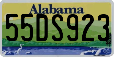 AL license plate 55DS923