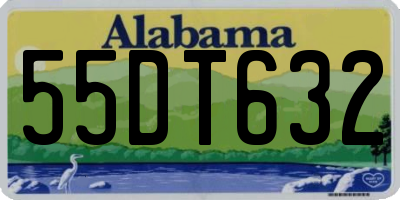 AL license plate 55DT632