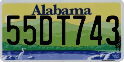 AL license plate 55DT743