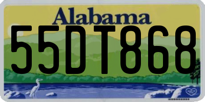AL license plate 55DT868