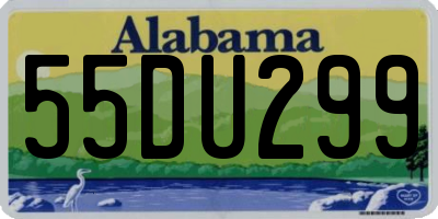 AL license plate 55DU299