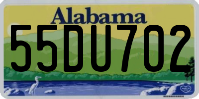 AL license plate 55DU702