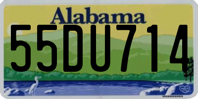 AL license plate 55DU714