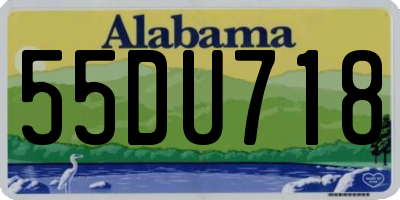 AL license plate 55DU718