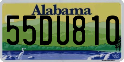 AL license plate 55DU810